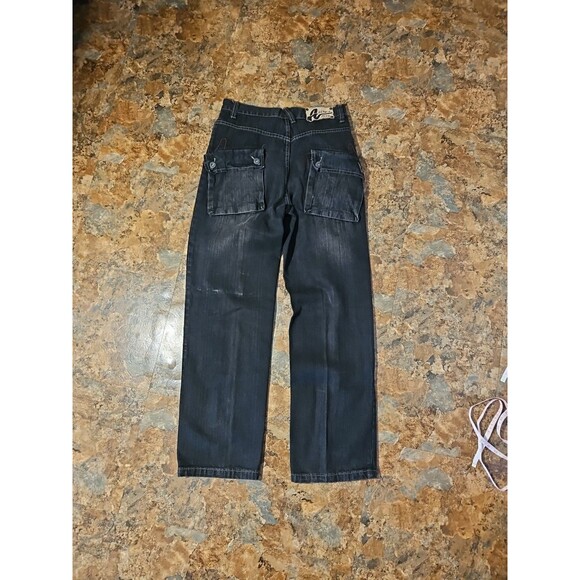 Vintage Y2K Avirex Jeans Baggy‎ Dark Wash Southpole Vibe 30x30.5 Wide Leg (A254) - Picture 10 of 10